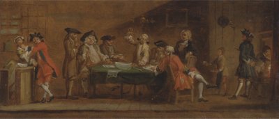 Figuren in einer Taverne oder einem Kaffeehaus von Joseph Highmore